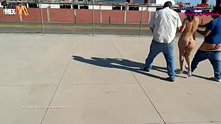 Teens Latina tied up and fucked in public