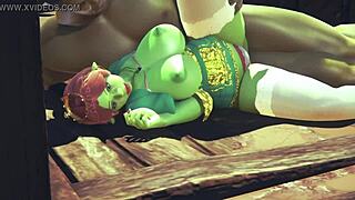Porn scene of hentai princess – fiona fucked a gigantic hulk in 3d film