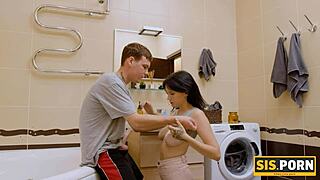 Stepbrother and stepsister get into forbidden sis porn
