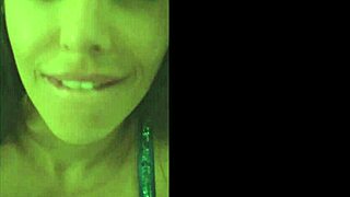 MILF hot brunette, striptease and blowjob tease