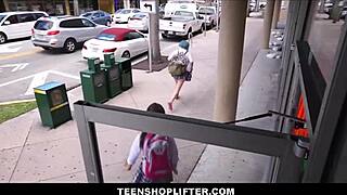A video of white security guard sabotages teen shoplifter Vienna in HD