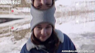 Ale public orgasm with a pretty girl on the street