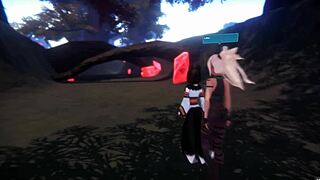 Old school anime built lesbian characters to tease and findle in a 3D animated hentai game