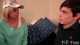 Mature MILF impregnates young step son surprised with creampie