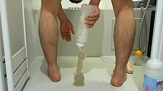 Gay guy solo masturbates with anal toys