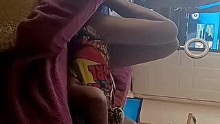 African American babe with very nice natural boobs gets boned really good