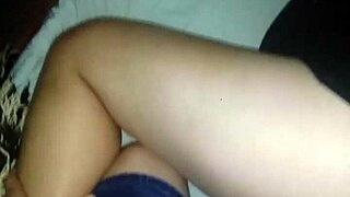 A sexy girlfriend and her man have fun together wearing lingerie