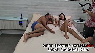 Threesomes of Negro males with an anatomical, snow white breasted, tatted nymph, in a motel chamber