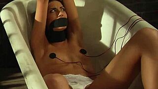 Real BDSM punishment for this submissive lesbian and electro shock and bondage pictures