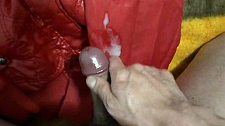 Rubbing my genitals with husband’s nylon jacket for a pride as a gay