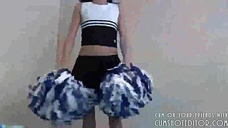 Tease you badly with hot lingerie and show tolerance for your arrogance in amateur cheerleader POV