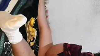 Secretary in traditional dress makes me cum hard