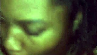 Savage Ebony Teen Swallows Sloppily