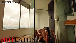 I’m going to watch Latina Lauren take a shower with her friend’s big cock