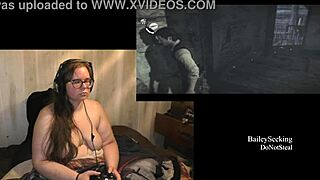 Facial-edged handjob and ass play with a gamer babe