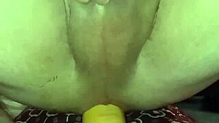 valentina trans dildo fucks my ass hard with toys in amateur anal solo