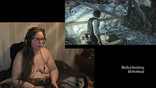 Facial-edged handjob and ass play with a gamer babe