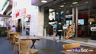 This hot video shows cops catching a redhead Argentine whore Petra, 18