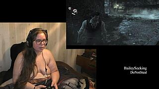 Facial-edged handjob and ass play with a gamer babe