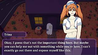 sex or treat halloween hentai game ep 2 with witch licking