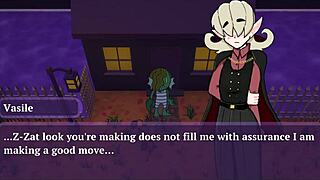 sex or treat halloween hentai game ep 2 with witch licking