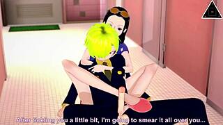 koikatsu nico robin and sanji from one piece get wild in uncensored anime sex with monster cocks 😈