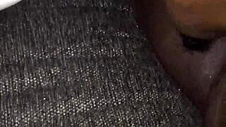 Ebony Woman in Black Scene