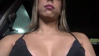 i paid the uber ride with sex - that hung driver nailed this blonde trans cutie