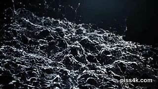 I watch erotic lesbian sweeties splash urine and masturbate in the garage