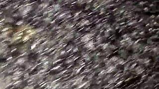 Ebony Woman in Black Scene