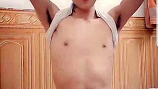 Gay anal sex play with a cute twink