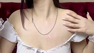 Braless naked teen with large bust and tiny asshole gets fucked in three places including big bum and wet cunt