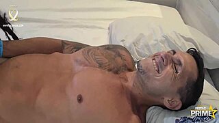 Sensual Latina gets a hot tattooed guy in this full length video