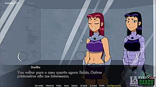 Starfire raven and terra from anime and sex games as the adult game