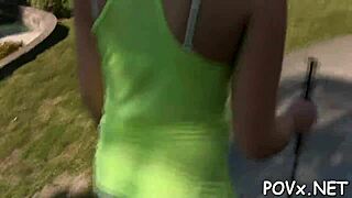 18 year old porn girl enjoys cock sucking and ball fucking