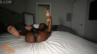 Black Ebony Babe Takes Intense Fuck Machine Creampie