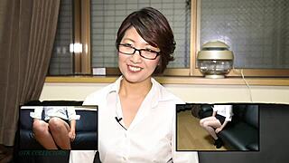 Japanese wife with a beginner’s attitude to sex tries the toy in front of the camera