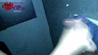 WIFE/CUM EATER MILF Cristina Almeida takes her husband’s cock in glory hole