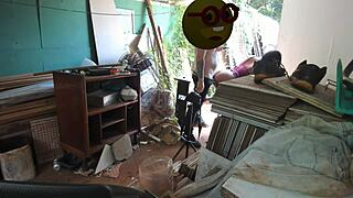 Fazendo Meu Professor Gozar Dentro da Minha Bunda Apertada e Provar o Caramelo