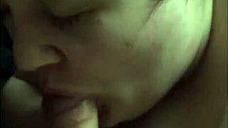 Hefty milf performs oral sex in homemade tape