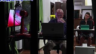 HD Videos of Some Hot Bs Straight Cumming in Office Without Hands