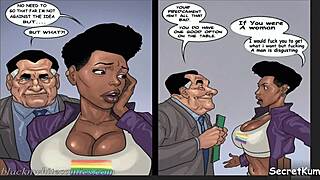 In the mayor's cartoon world, a virgin lesbian gets converted to craving black cock with oral and masturbation