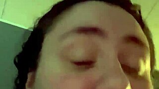Dirty talking wife smoking cigarette in kinky bedroom scene
