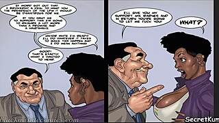 In the mayor's cartoon world, a virgin lesbian gets converted to craving black cock with oral and masturbation