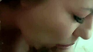Russian redhead girl performs intense blowjob on cock