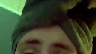Dirty talking wife smoking cigarette in kinky bedroom scene