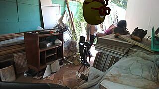 Fazendo Meu Professor Gozar Dentro da Minha Bunda Apertada e Provar o Caramelo