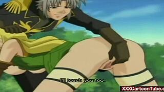 Elf hentai girl seduced and taken in enchanted forest by dark magic