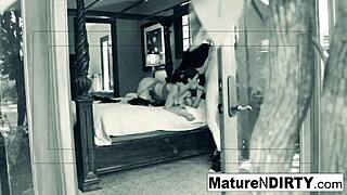 Brunette Milf Caught Masturbating and Fucking on Hidden Cam. Can She Keep Her Secret?