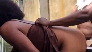 Some hotwife fuck near nature with a large black cock